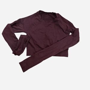 ASOS 4504 Size S Brown Activewear Compression Crop Top Workout Athleisure